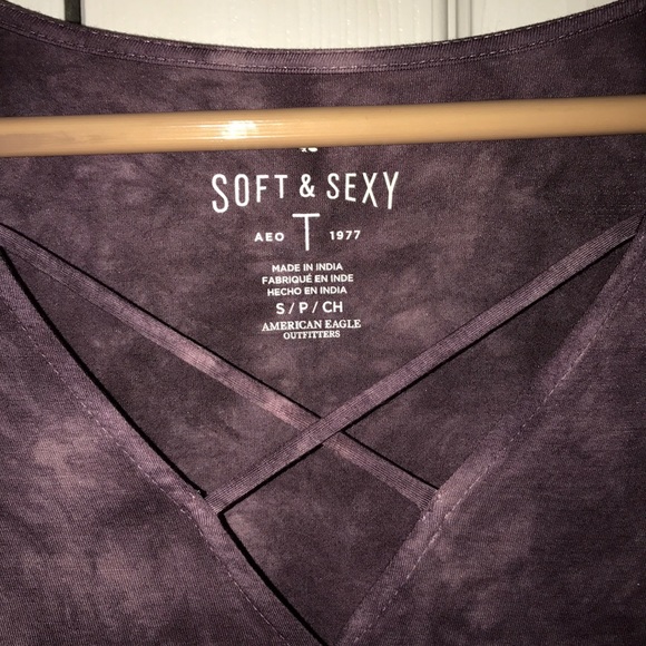 Flowy purple tye-dye shirt - Picture 2 of 2